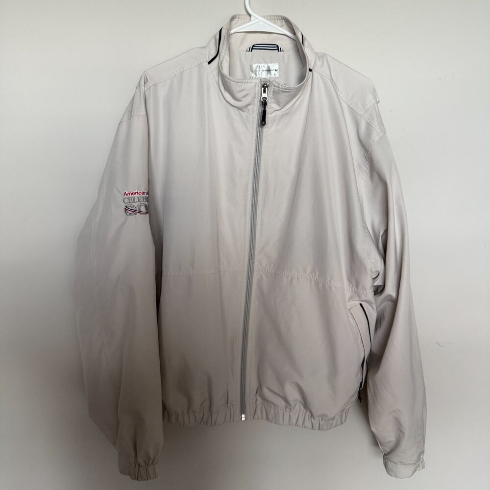 Cutter & Buck Jacket Mens Large Weather Tech Full Zip Water Wind Travel Work